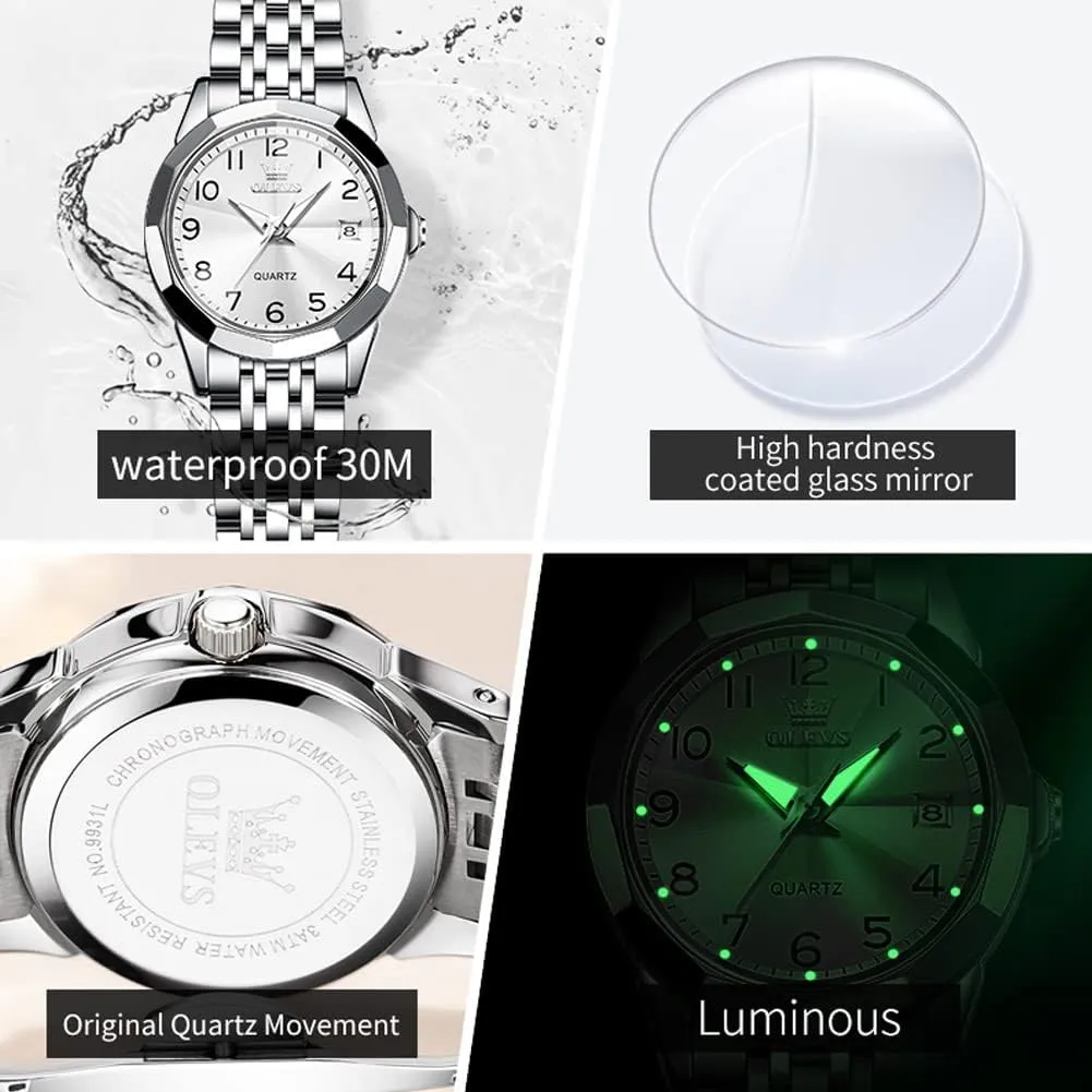 educationally salient continental expressive repute Women, Fashion Dress Analog Quartz Ladies Watch OLEVS Women's Wrist Watches, Small Wrist Stainless Steel Watch for 