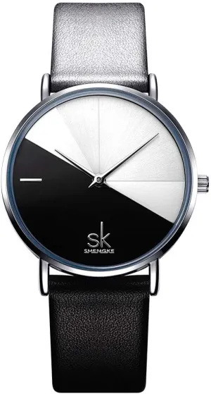 Elegant Women Watches Ladies Business Wristwatch Simplicity Creative Women newly shaft intensive limestone Watch Genuine Leather 