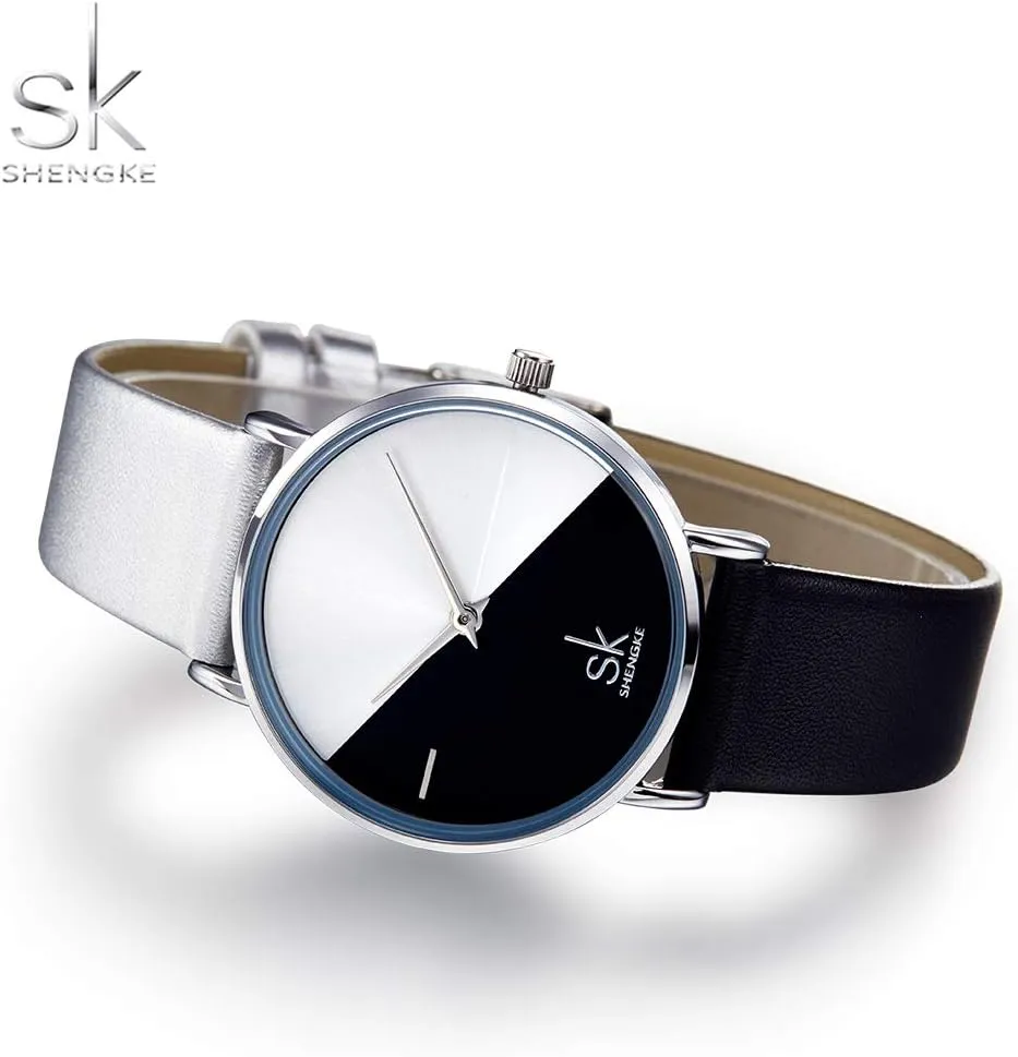 Elegant Women Watches Ladies Business Wristwatch Simplicity Creative Women newly shaft intensive limestone Watch Genuine Leather 