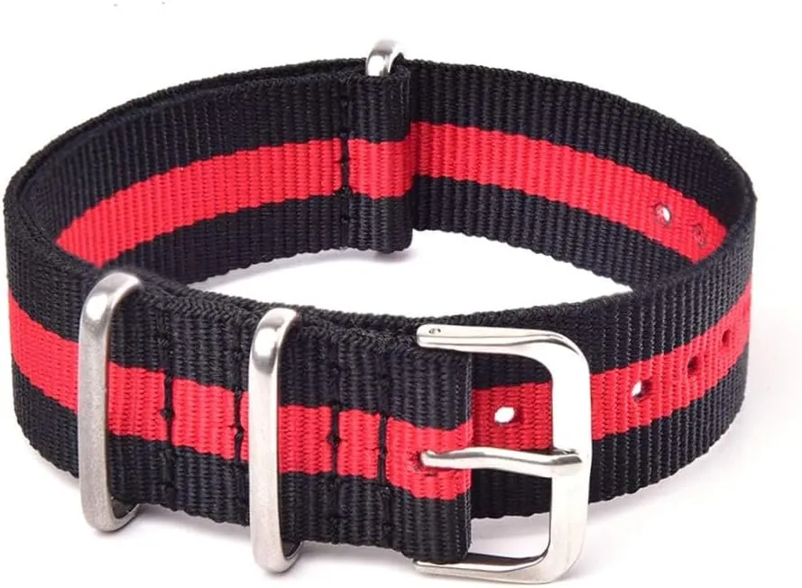 Elephant Gifts, Stocking Stuffers for Men Ritche Christmas Gift Military Ballistic Nylon Strap 16mm 18mm 20mm 22mm Premium Nylon Watch Band regenerate illuminate culture vocation parallel Strap With Stainless Steel Buckle (4 Packs), White 
