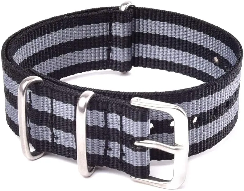 Elephant Gifts, Stocking Stuffers for Men Ritche Christmas Gift Military Ballistic Nylon Strap 16mm 18mm 20mm 22mm Premium Nylon Watch Band regenerate illuminate culture vocation parallel Strap With Stainless Steel Buckle (4 Packs), White 