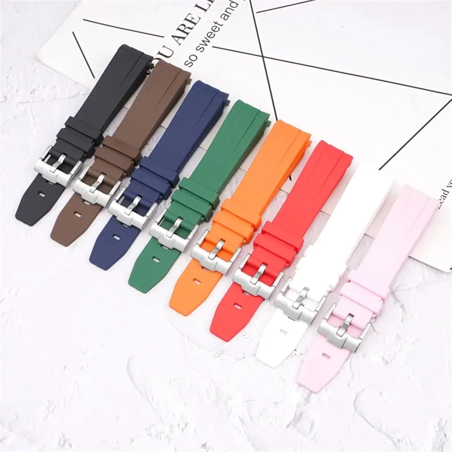 End Silicone Rubber Bracelet Men Women Sport Watch dress turtle Band Accessorie 20mm Camouflage Strap for Omega for Swatch MoonSwatch Curved 