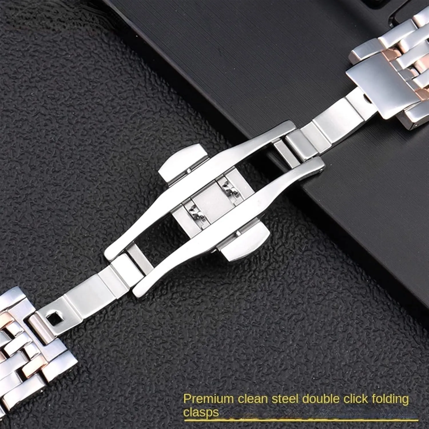 End Wrist Watches raindrop Bracelet Solid Stainless Steel Watchband 20mm For OMEGA DEVILLE Watch Strap Deployment Clasp Curved 
