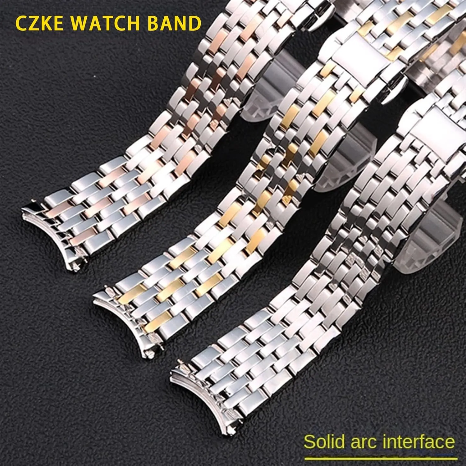 End Wrist Watches raindrop Bracelet Solid Stainless Steel Watchband 20mm For OMEGA DEVILLE Watch Strap Deployment Clasp Curved 