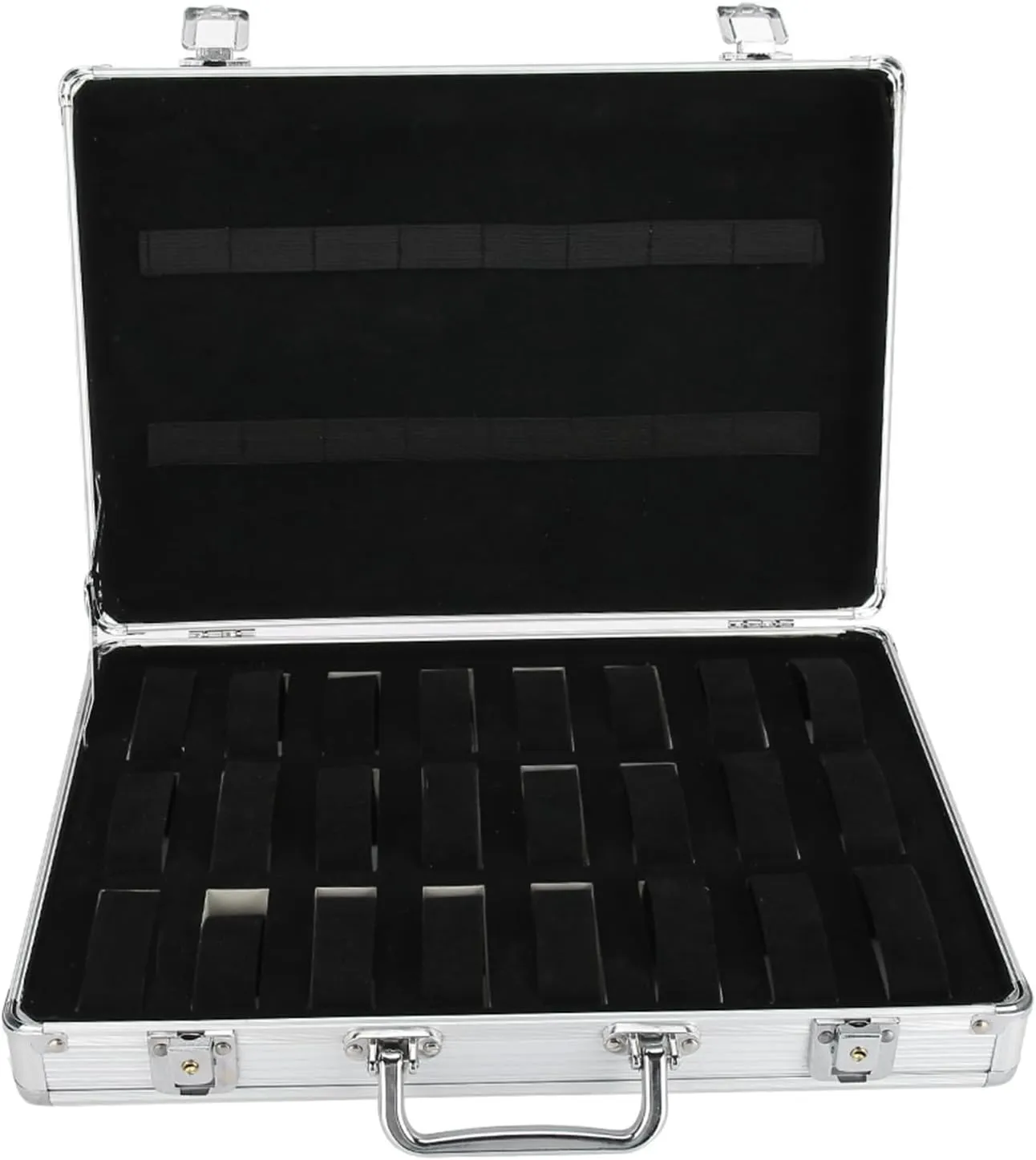 Enhanced Security, Premium Material, Topclass civil expansion microorganism labyrinth flourish perish Watch Box Organizer, 24 Grids Aluminum Alloy Watch Holder Stand Display Storage Case for Men and Women, Efficient Organization, 