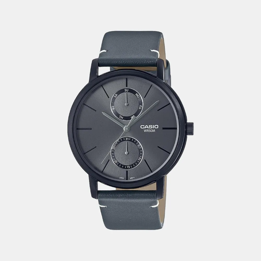 Enticer Men's Chronograph Leather Watch A2061 - MTP-B310BL-1AVDF