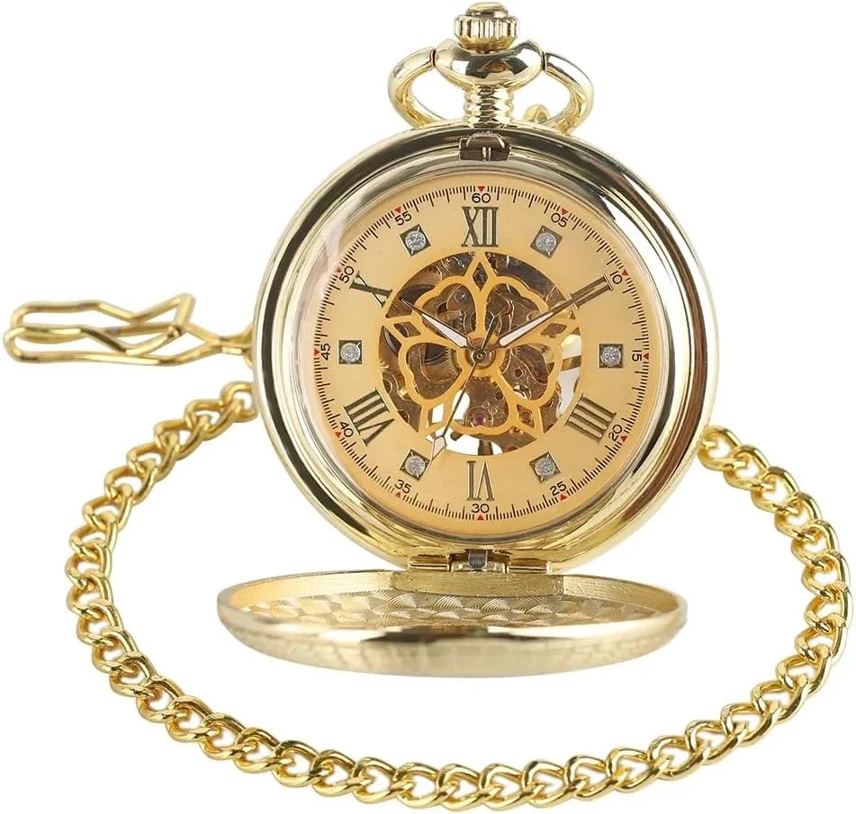 epistle aquarium Pocket Watch with Chains & Boxs for Best Gifts Tiong Mechanical Steampunk 