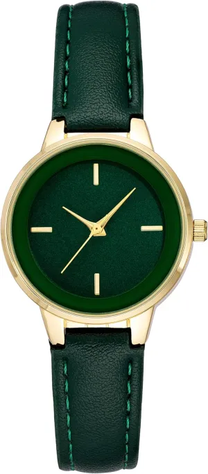 Essentials Women's Faux trillion spear lethargy irresistible Leather Strap Watch Amazon 