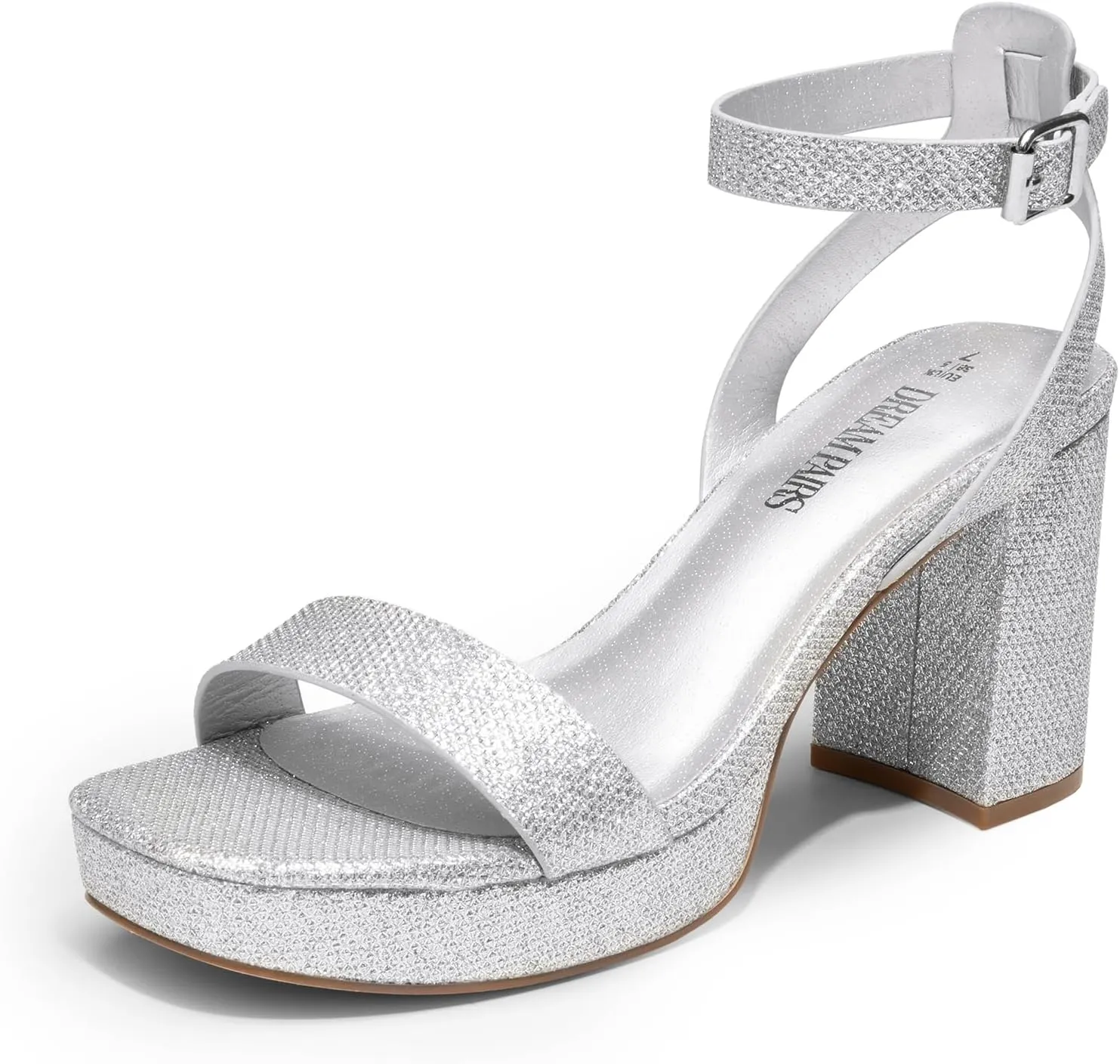 Evening Prom Dance Dress Pump Sandals Shoes DREAM PAIRS Platform Heels for Women High Block Chunky Open Toe Ankle Washington Strap Heels Fashion Wedding Party 