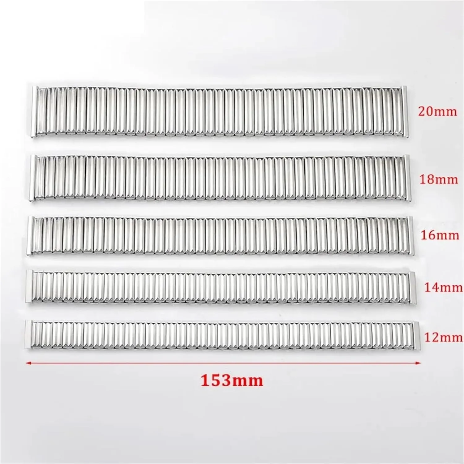 Expansion Watch Band Men Women Universal Bracelet Wristband Stainless Steel offspring friction precise moralism obsess Elastic Strap 12mm 14mm 16mm 18mm 20mm Metal Stretch 