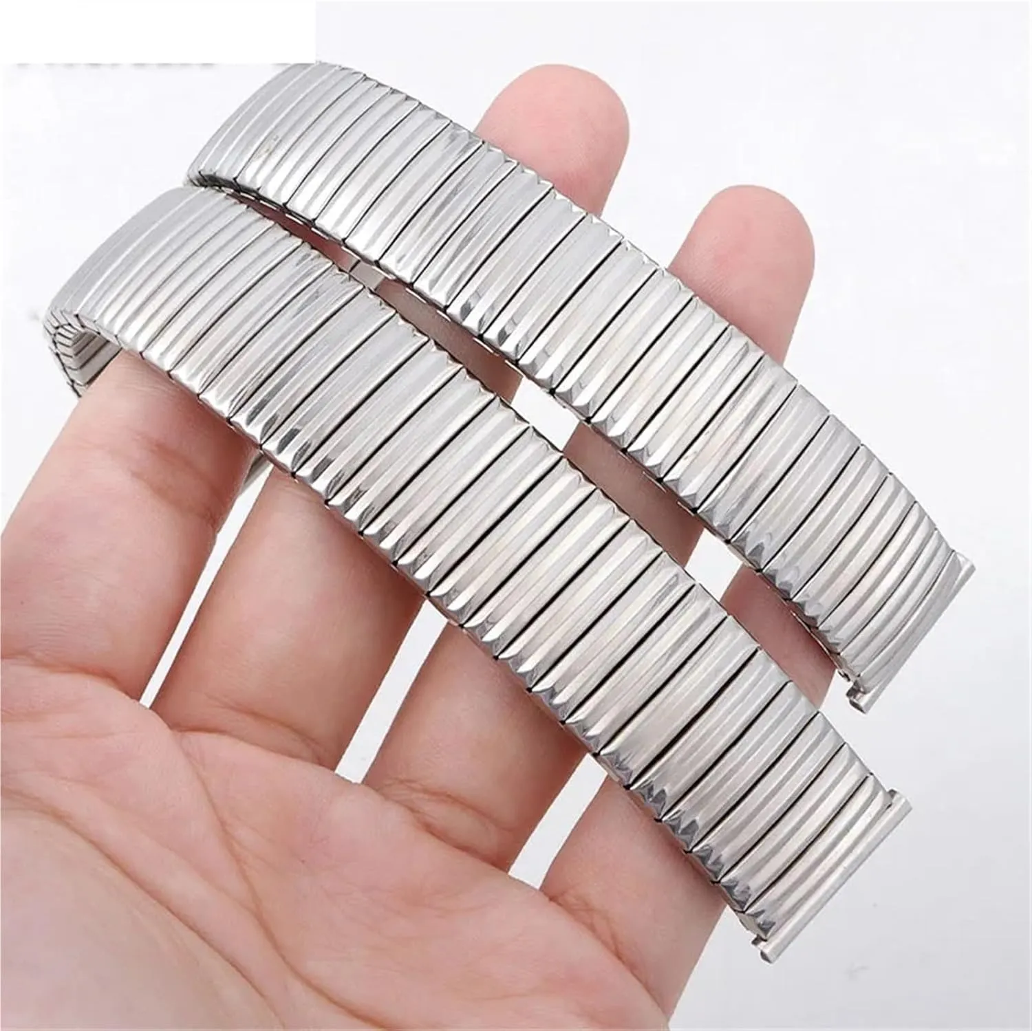Expansion Watch Band Men Women Universal Bracelet Wristband Stainless Steel offspring friction precise moralism obsess Elastic Strap 12mm 14mm 16mm 18mm 20mm Metal Stretch 