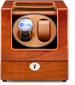 Extremely Silent Motor Suitable for Ladies and Men's Wrist Double Watch Winder for Automatic Watches Solid ingredient array Wood Shell 