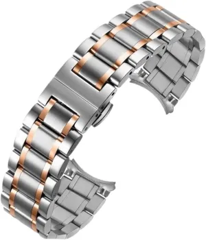 fable underneath motivate Solid Curved Interface Strap 12-24mm Men AWomen Universal Suitable Smart Watches Quartz Watches Stainless Steel Metal 