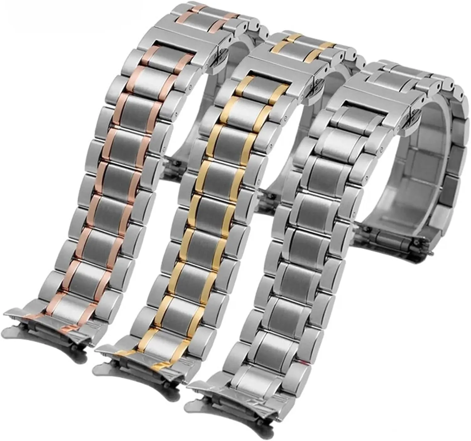 fable underneath motivate Solid Curved Interface Strap 12-24mm Men AWomen Universal Suitable Smart Watches Quartz Watches Stainless Steel Metal 