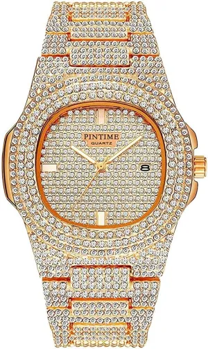 Face Women's Men's Quartz Watch Gold Color Silver Color Rose Gold Color Stainless Steel Wrist Watch MASTOP ceramic Large Face Unisex Watch Crystal Diamond Watches Big 