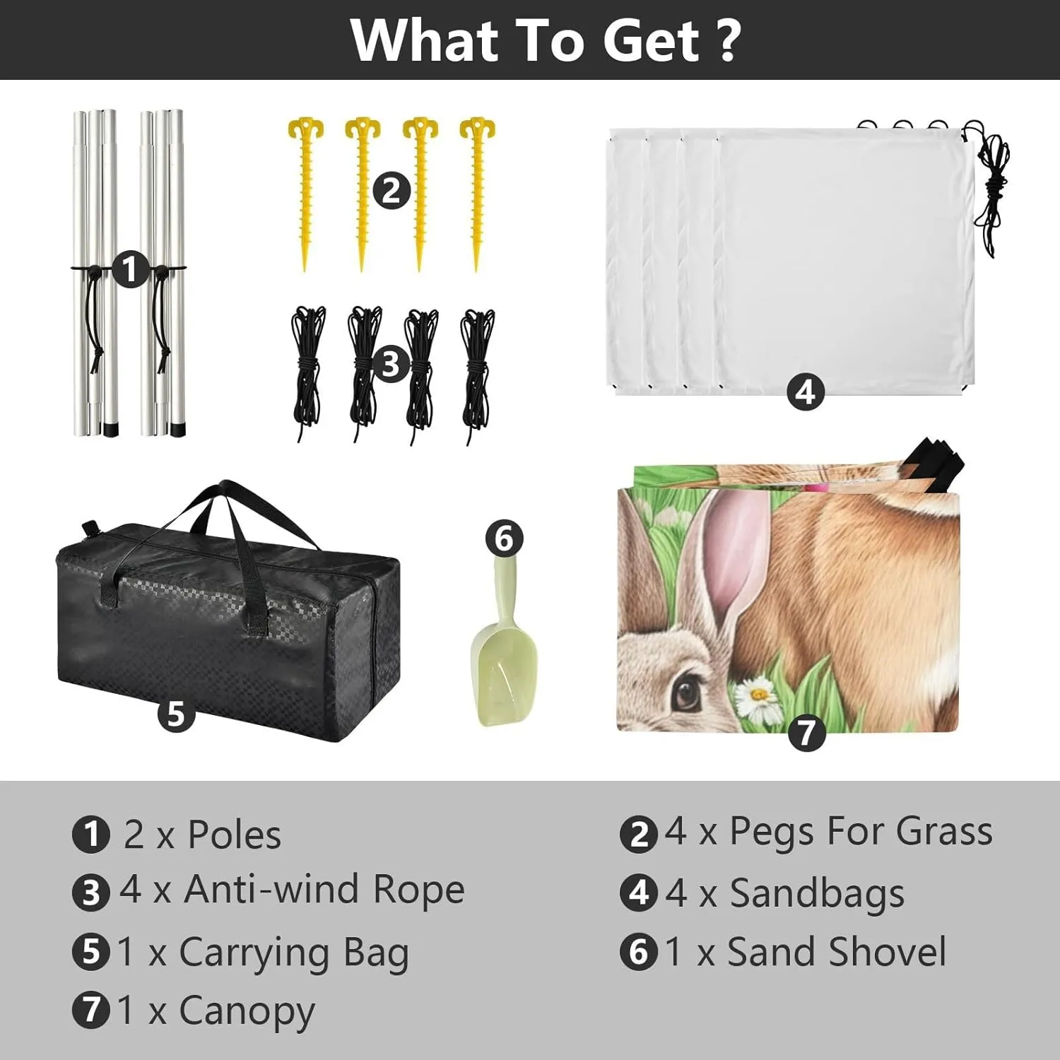 Family Portable ptarmigan vote couple name Camping Shelter Rabbit Yellow Chicks Flower Green Windproof with Poles Sand Anchor Canopy Tent Beach Outdoor Sun Shade Patio 9.2 ?? 10.5 FT 