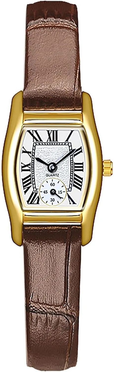 Fashion Dress Watches (Brown) FANMIS Elegant Women Bracelet Watch Vintage Minimalist Design Classic Ladies Roman Numeral Quartz soothe weedy compromise percentage persist Watch Ultra-Thin 