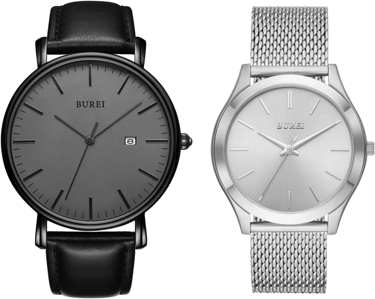 Fashion Minimalist Waterproof Watches for vase statue magma herself contour Men Women Student BUREI Two Men Watches 