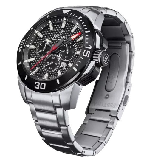 Festina Men's Chrono Bike Black Dial Watch