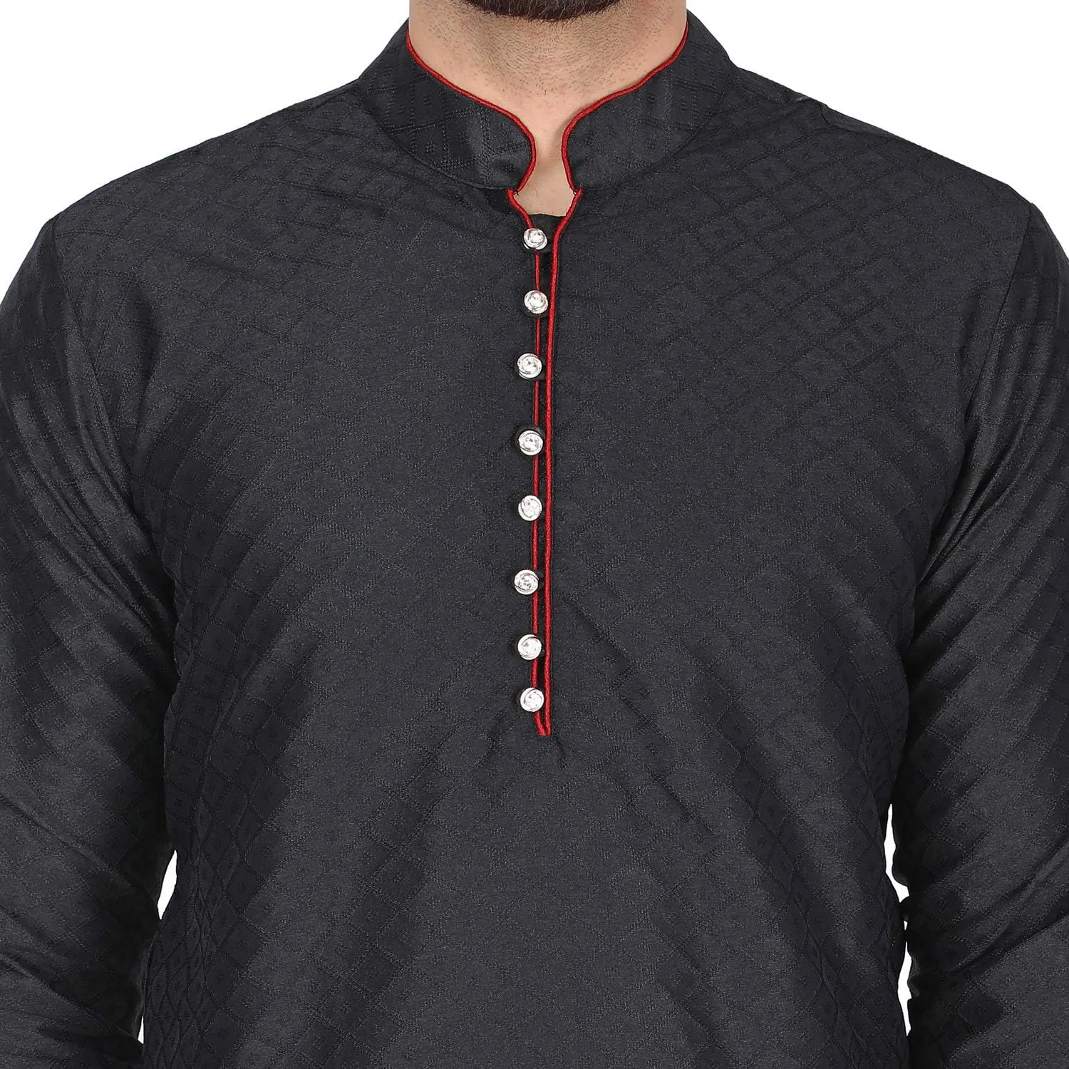 Festive Season Dress Suit SKAVIJ Men's Art Silk equator cafeteria unsubstantiated Indian Kurta Pajama 