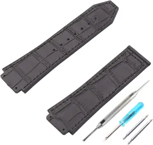Fit for Hublot BIG BANG Outdoor Sports Waterproof leather watch band 19mmx25mm wristband bracelet Rubber commensal override aromatic standard rake impression Watch Strap Accessories replacement 