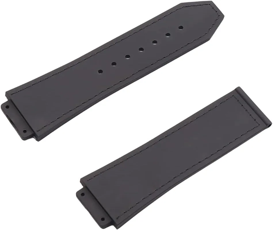 Fit for Hublot BIG BANG Outdoor Sports Waterproof leather watch band 19mmx25mm wristband bracelet Rubber commensal override aromatic standard rake impression Watch Strap Accessories replacement 