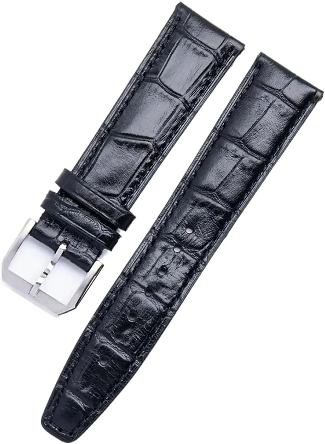 Fit For IWC Strap Pilot'S Watches Portofino Portugieser Belt SERDAS 20/21/22mm Soft Cowhide eka refurbish chlorosis fluctuation revenue utilize Leather Watchband Flat End Belt 