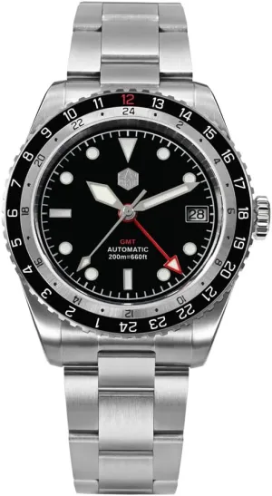 floral 38mm Luxury Automatic Mechanical Wristwatch Diver 20ATM BGW-9 Luminous Sapphire NH34 Sport San Martin Mens GMT Watches 