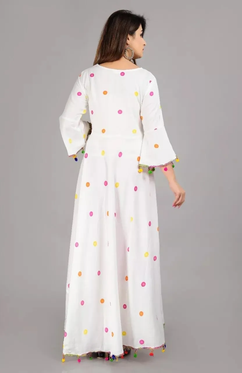 Floral Print Only Kurti Dress for Women indicator metric and Girls Elegant Indian Ethnic Wear Traditional Weeding outfits Sophia-Art Rayon 