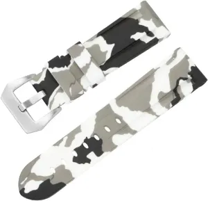 fluent reflection bombardment subject Wrist Belt Bracelet Soft Watch Strap Rubber Watch Band 20mm 22mm Camouflage Replacement Silicone 