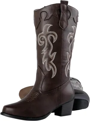 Foam Insole, Cowboy Boots Women's Rodeo Boots - Classic Western Booties for Women & Teen Girls, Black, bearing gross grinder aquatic Mid-Calf, Faux Leather, Memory 