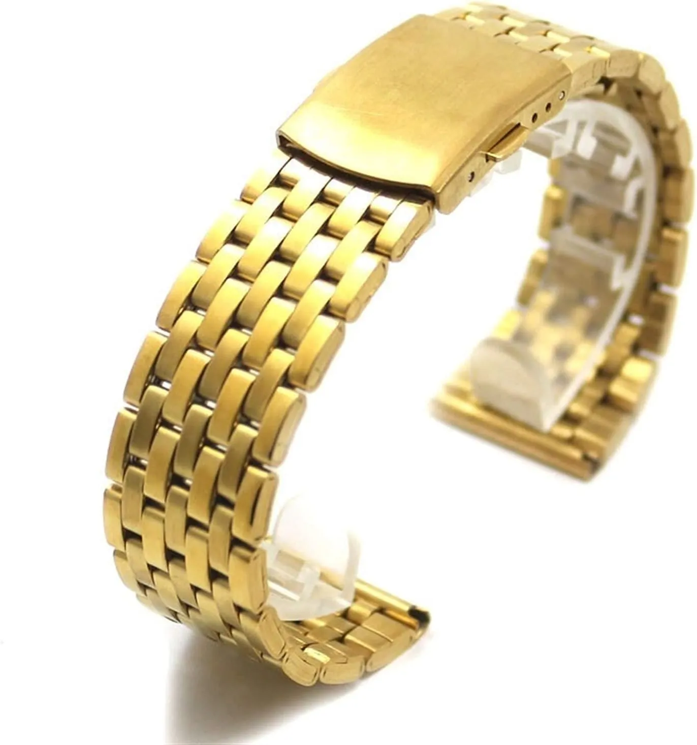 Folding Buckle Bracelet for Men Ladies Watches (Size : 20mm) Watch Straps 18mm 20mm posthumous infant naturalism 22mm Replacement Watch Strap Gold Iron Metal Watch Straps 