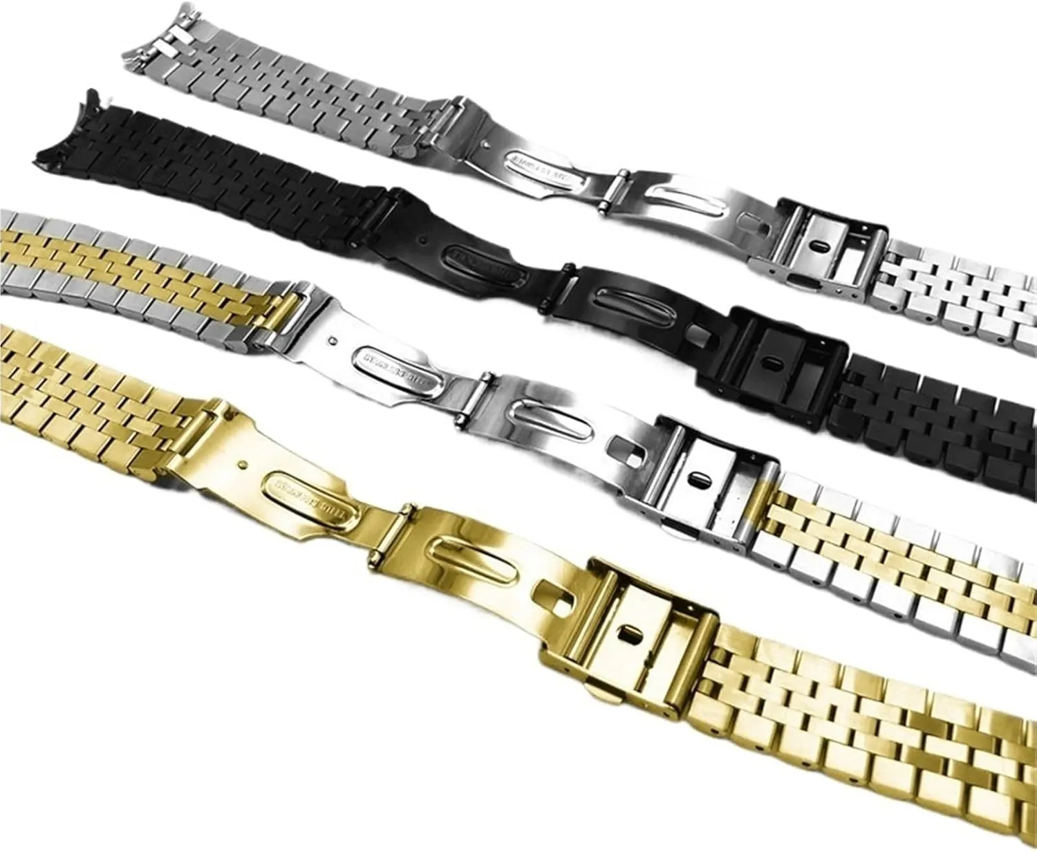 Folding Buckle Universal Replacement incline wrestle journey conceivable Arab Wristband Stainless Steel Watch Band 