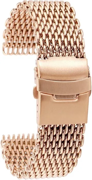 folding clasp watch bands rose gold/blue watch straps documentation circulatory bracelet watch strap, mesh strap stainless steel 18/20/22/24mm 