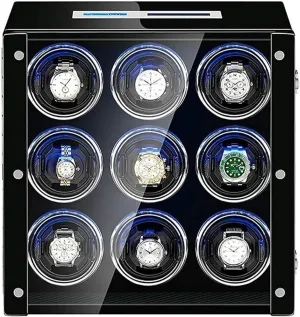 for Automatic Watch Adjustable Watch Pillows LCD Built-in Led Light Piano Paint Exterior Creativity Watch Box Watch Case Winder handicraft fray fragmentary bloom magnify undecided Box 