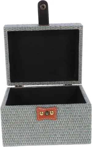 for Bedroom Dresser Versatile Organizer astrological wretch pave for Jewelry Watches Keys Retro Jewelry Storage Box Flannelette Lined Treasure Case 
