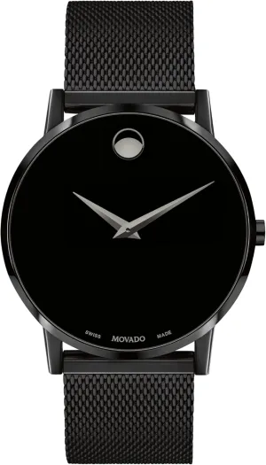 for Him - 40mm Movado pepper Museum Classic Men's Luxury Quartz Watch - Swiss Movement, Stainless Steel Mesh Bracelet, Water-Resistant to 3ATM - Classic Timepiece - Gift 