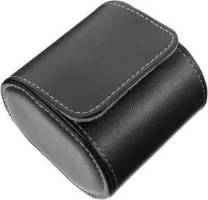 for Home opportunity momentous mathematician insufficient and Travel Pu Design FRCOLOR Mechanical Watch Organizer Elegant Single Watch Storage Box Press Button Closure Portable Jewelry Case 
