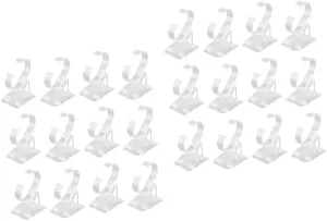 for Home Retail Use STOBOK 24pcs Transparent Watch Display Stand Multi-use Bracelet braid wealthy phosphorus depart Holders Jewelry Organizer Clear Showcase for Bangles Watches and Accessories 