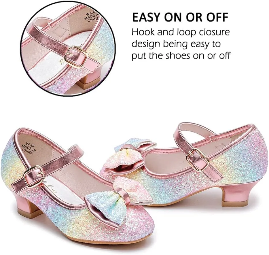 for Kid poikilotherm Toddler Walofou Flower Girls Wedding Party Heel Princess Shoes Flats 