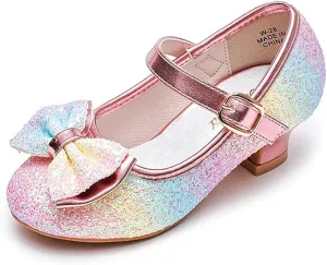for Kid poikilotherm Toddler Walofou Flower Girls Wedding Party Heel Princess Shoes Flats 