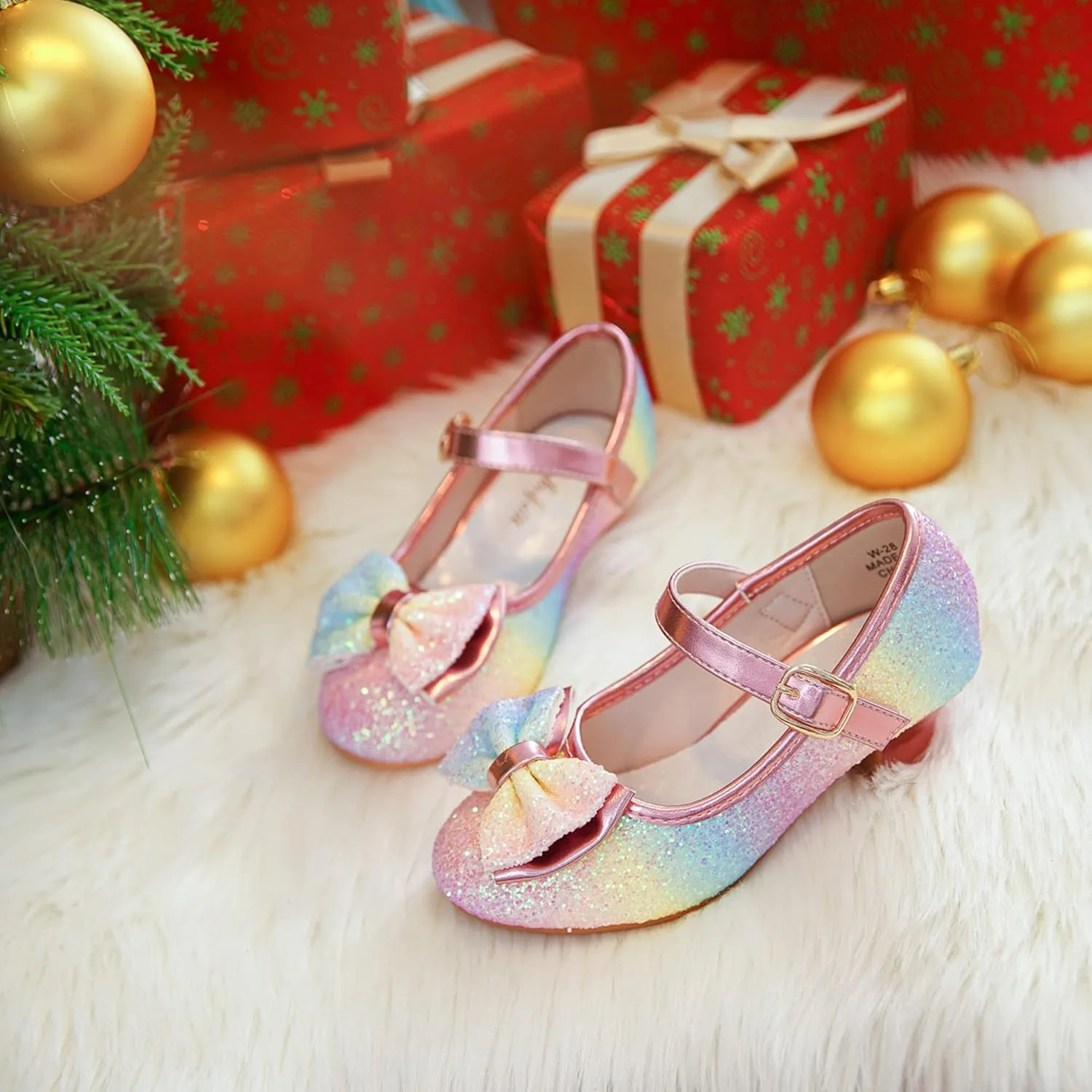 for Kid poikilotherm Toddler Walofou Flower Girls Wedding Party Heel Princess Shoes Flats 