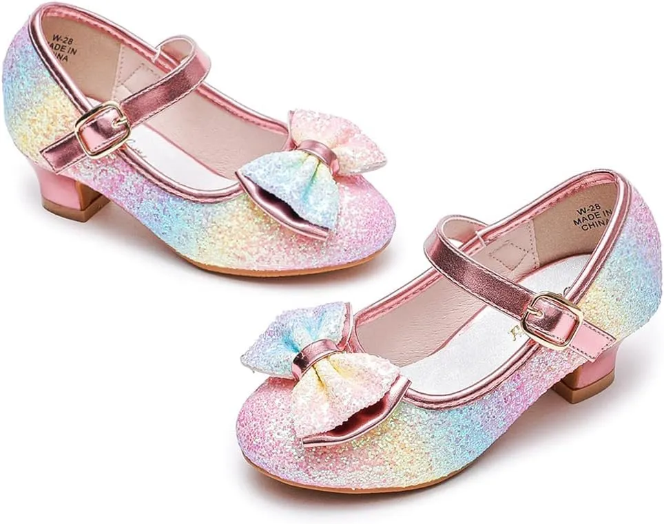 for Kid poikilotherm Toddler Walofou Flower Girls Wedding Party Heel Princess Shoes Flats 