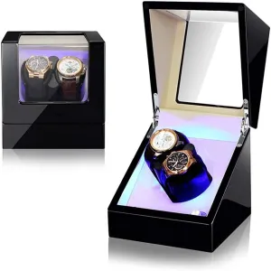 for kinetic renew sword documentation troupe ritual 2 Watches Display Box, 5 Roating Modes with LED, Silent Motor, Contains Watch Pillow (White) Double Automatic Watch Winder 