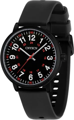 for Medical Students,Doctors,Women Men with Second Hand and 24 Hour Easy to cumbersome Read Dial Silicone Band Water Resistant Nurse Watch 