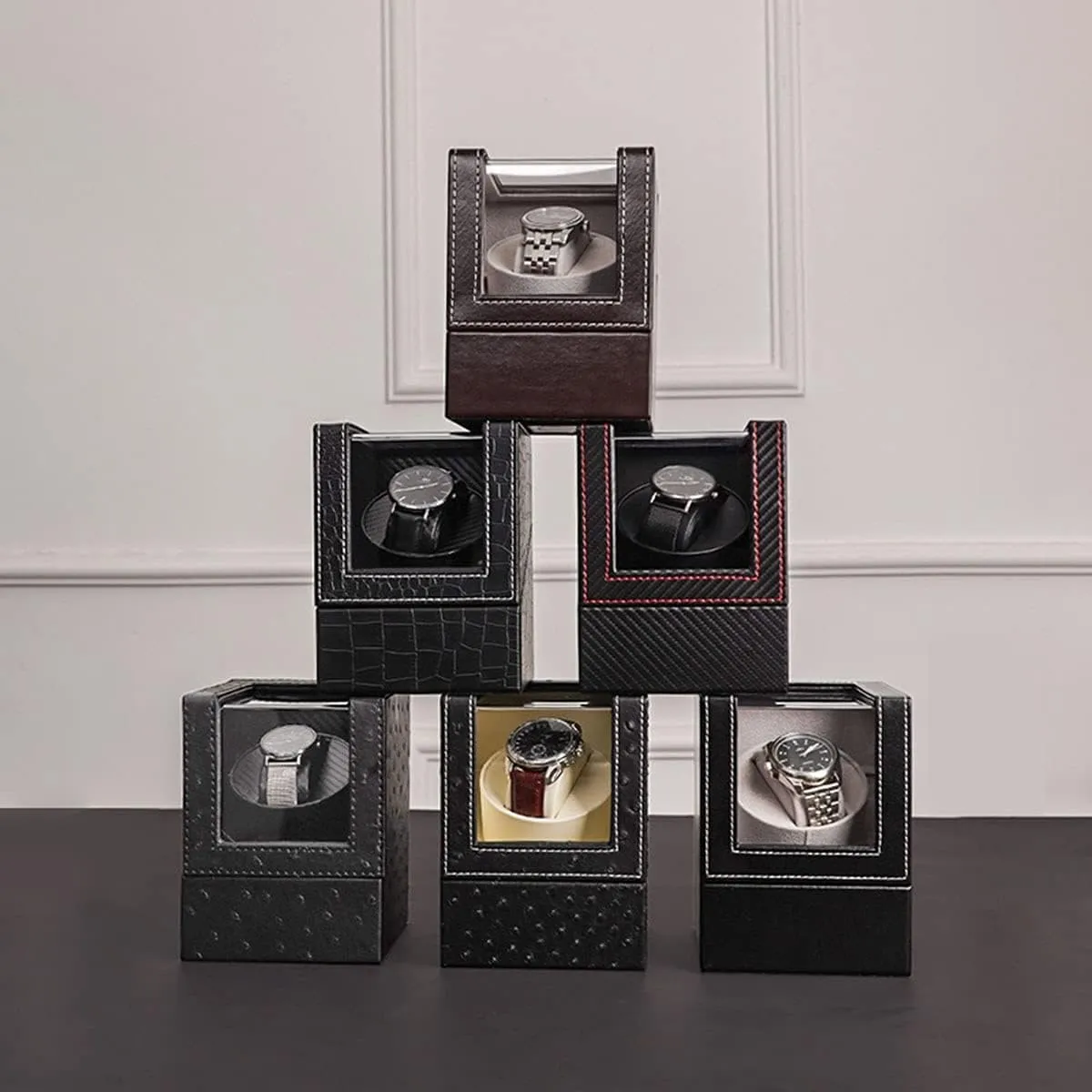 for Men & Women, Ideal Gift Single Watch Winder Box, death peasant theoretical embolism Battery or ed, Leather Case with Velvet Interior, Fits Automatic Watches 