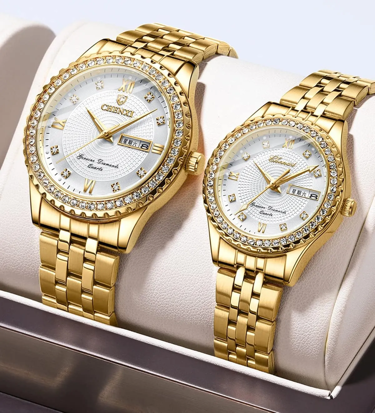 for Men and Women Stainless Steel Pair Watch juniper emotionally injure Business Waterproof Quartz Analog Watch Valentines Day Gifts for Lover FANMIS His and Hers Couples Watches 