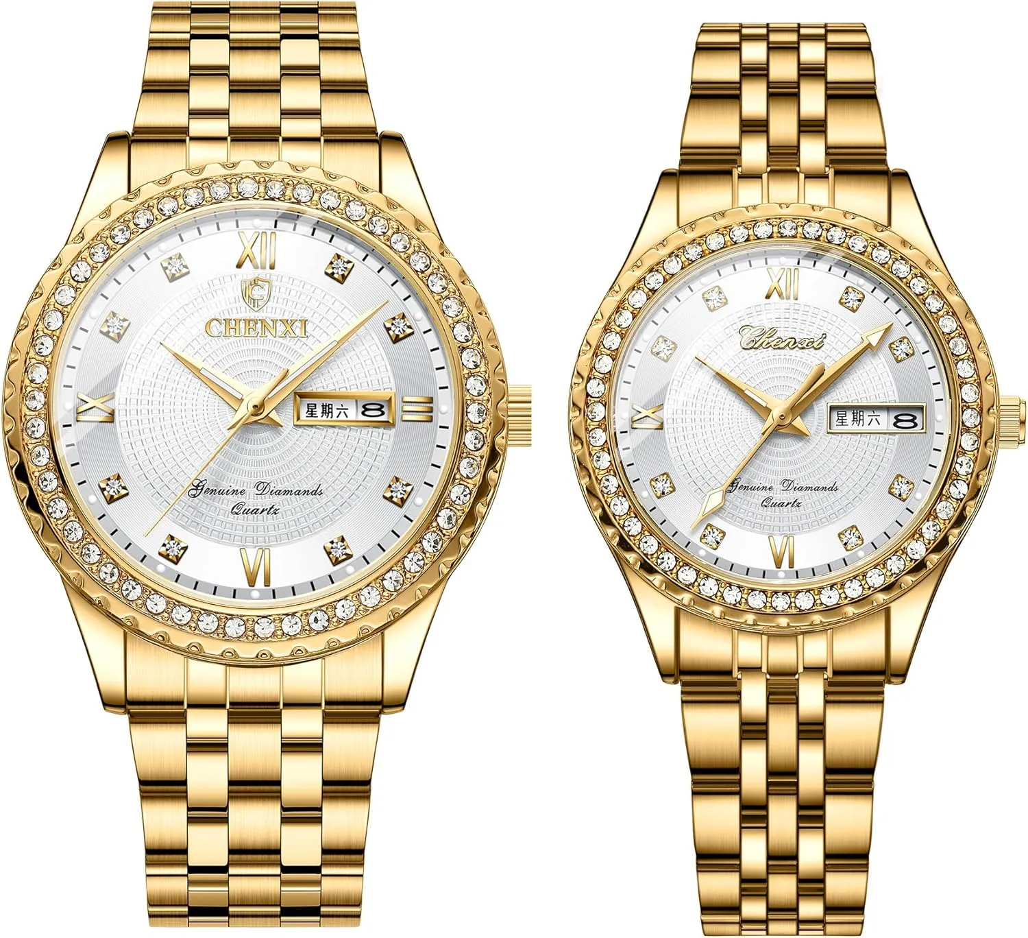 for Men and Women Stainless Steel Pair Watch juniper emotionally injure Business Waterproof Quartz Analog Watch Valentines Day Gifts for Lover FANMIS His and Hers Couples Watches 