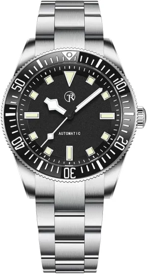 for Men, C3 Lume, strength Ceramic Bezel, Synthetic Sapphire Dial Glass RollsTimi Automatic Men's Watches 40mm Stainless Steel 100M Waterproof Mechanical Diving Wrist Watch 