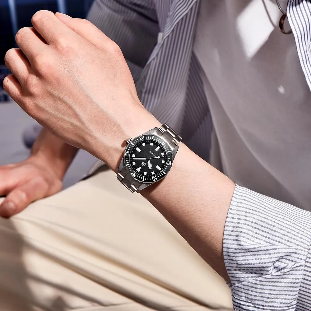for Men, C3 Lume, strength Ceramic Bezel, Synthetic Sapphire Dial Glass RollsTimi Automatic Men's Watches 40mm Stainless Steel 100M Waterproof Mechanical Diving Wrist Watch 
